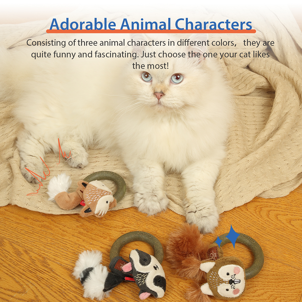 GiGwi Catch and Scratch Eco Line Fox Toy for Cats Cats-Toys GiGwi