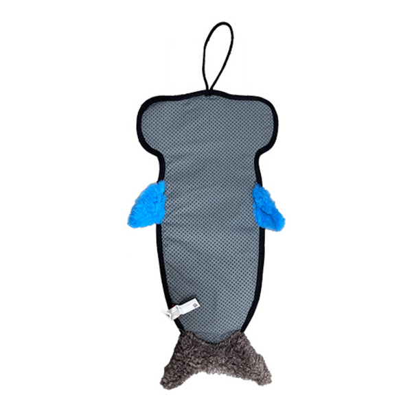 GiGwi Cat Scratcher with Catnip Alligator Toy for Cats (Blue)
