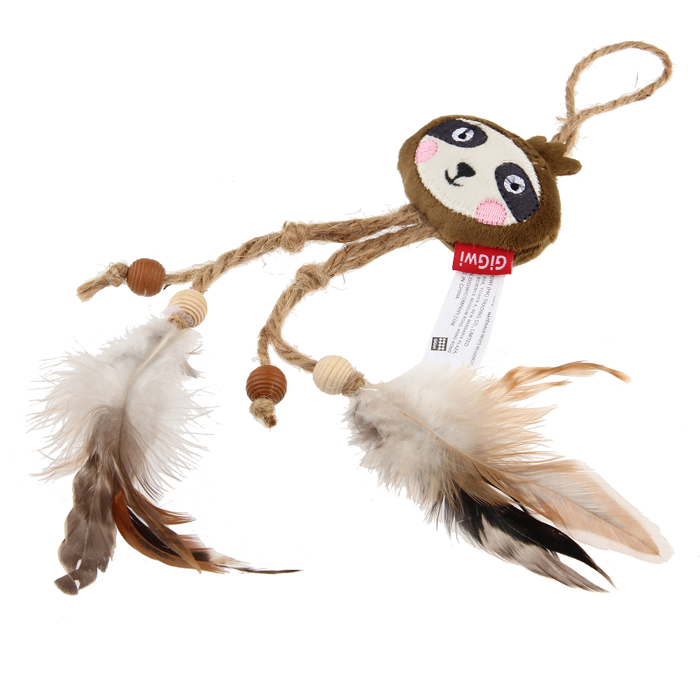 GiGwi Catch and Scratch Eco Line Sloth Toy for Cats Cats-Toys GiGwi