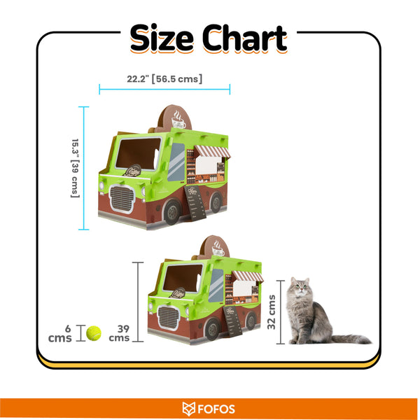 Fofos Coffee Bus Scratcher for Cats