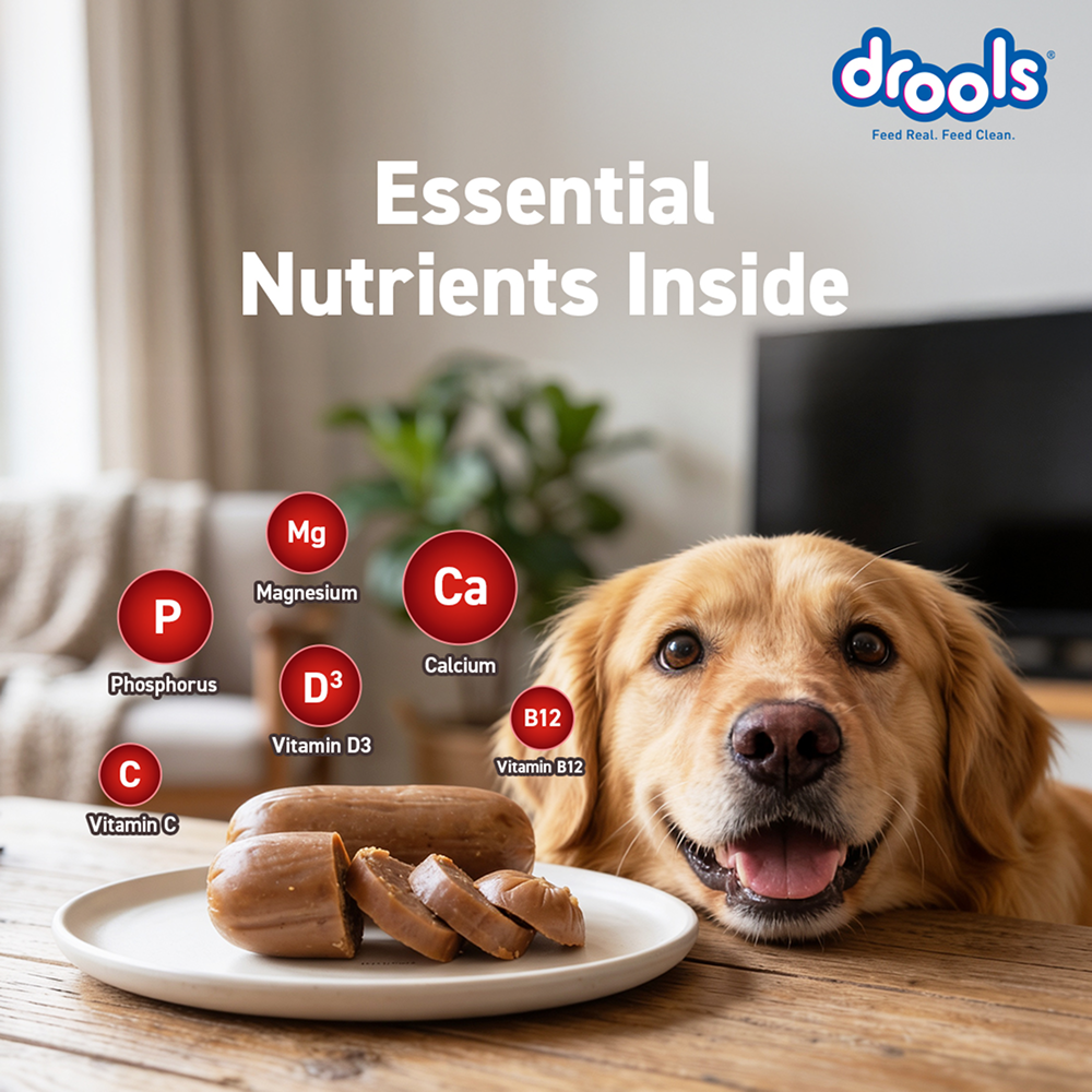 Drools Absolute Calcium Sausage Supplement for Dogs Dogs-Health & Wellness Drools