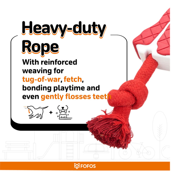 Fofos Steak Shaped Chew Rope Toy for Dogs