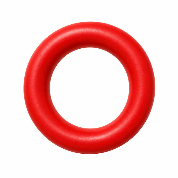 Talking Dog Club Ringa a Ring Natural Rubber Chew Toy for Dogs (Red)