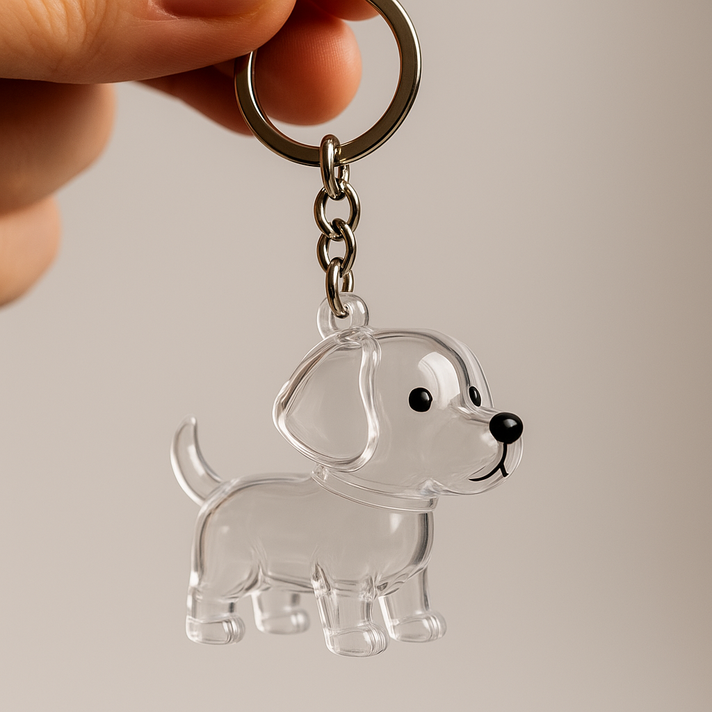 Talking Dog Club Standing Dog Hair Keepsake Capsule Key Chain Pet Parent-Gifting & Merch Talking Dog Club Dropship