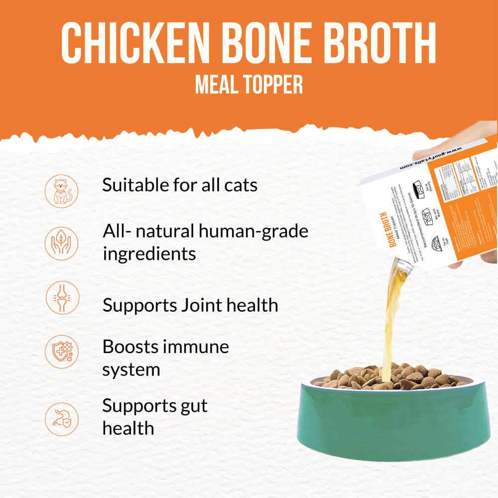 Goofy Tails Chicken Bone Broth for Cats