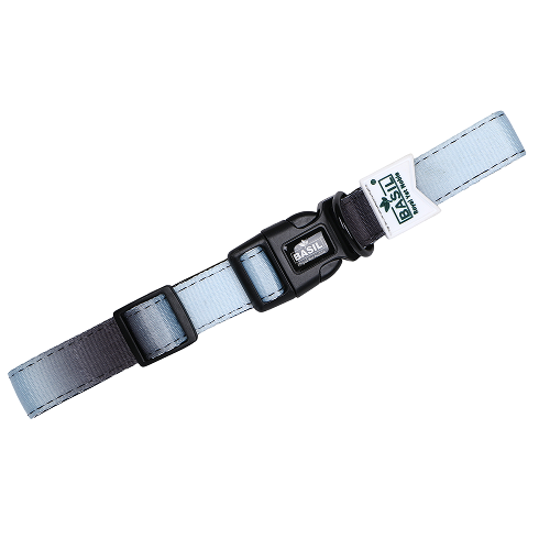 Basil Adjustable Padded Collar for Dogs (Black/Gray)