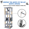Furrlovers Multilevel Cat Tree with Condo, Ladder & Jute Rope Scratching Posts (Grey) Cats-Toys Furrlovers Dropship