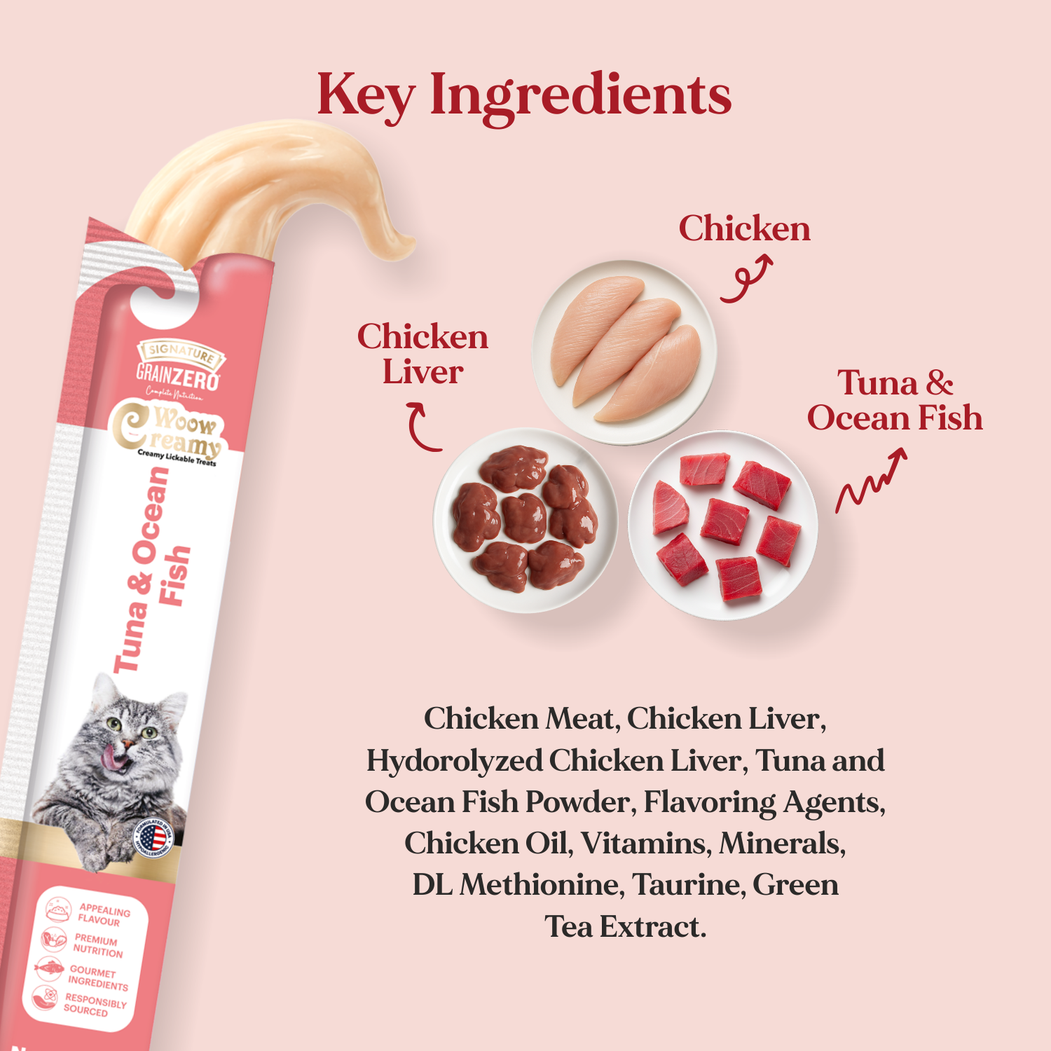 Signature Grain Zero Tuna and Ocean Fish Lickable Creamy Cat Treats Cats-Treats & Others Signature