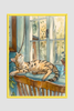 EverythingBoho The Chilling Cat Boho Wall Art (Yellow) Pet Parent-Gifting & Merch EverythingBoho Dropship A4 Framed Art