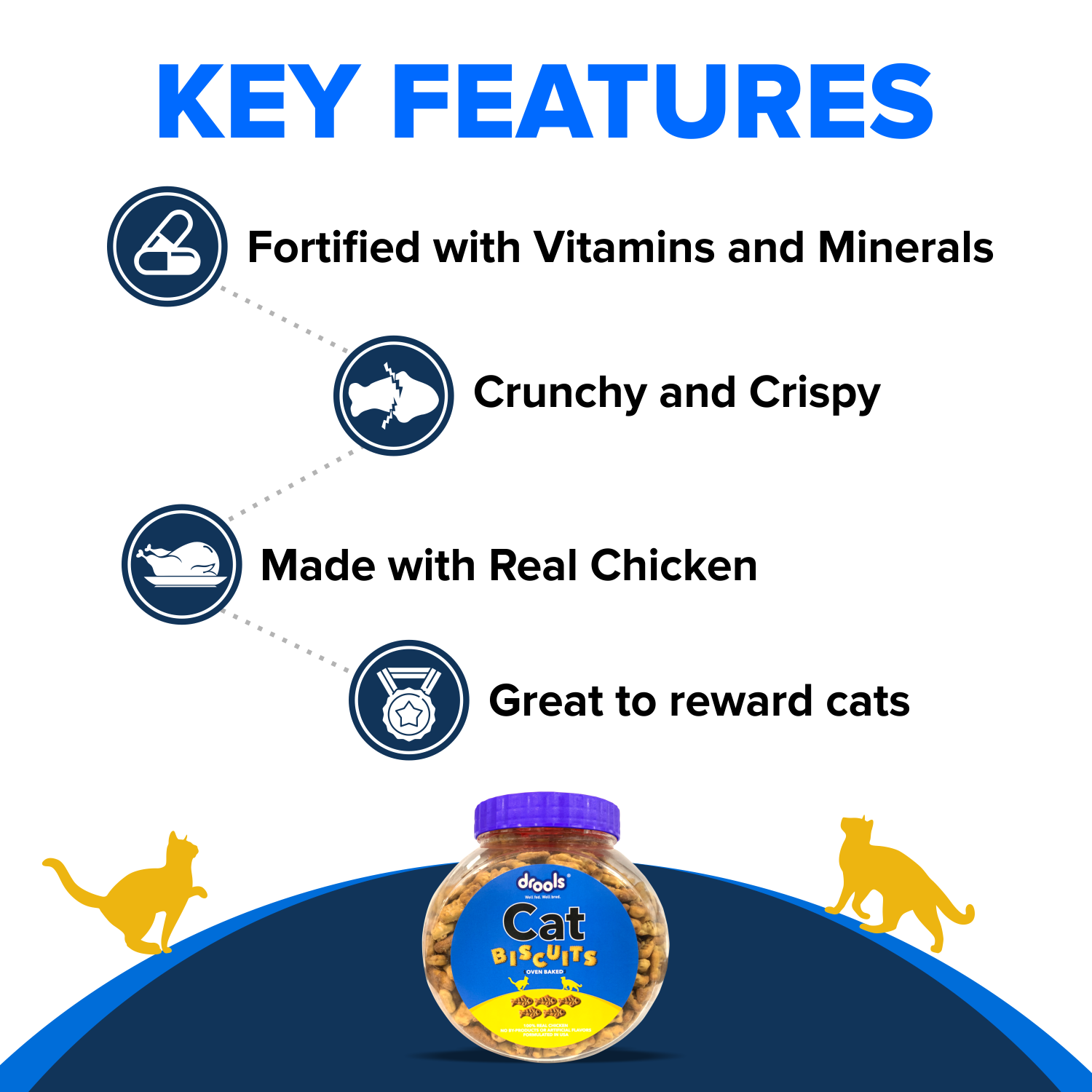 Drools Biscuit Cat Treat (110g) Cats-Treats & Others Drools