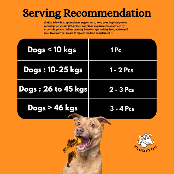 Floofyou Air Dried Chicken Leg Tandoori Crunchy Dental Chew Dog Treats