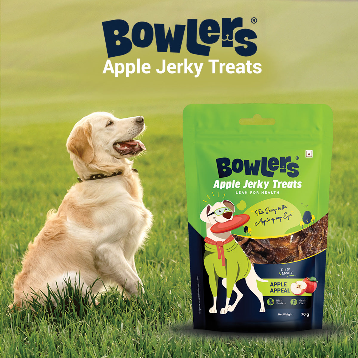 Bowlers Apple Jerky Dog Treats Dog Treats + Others Bowlers