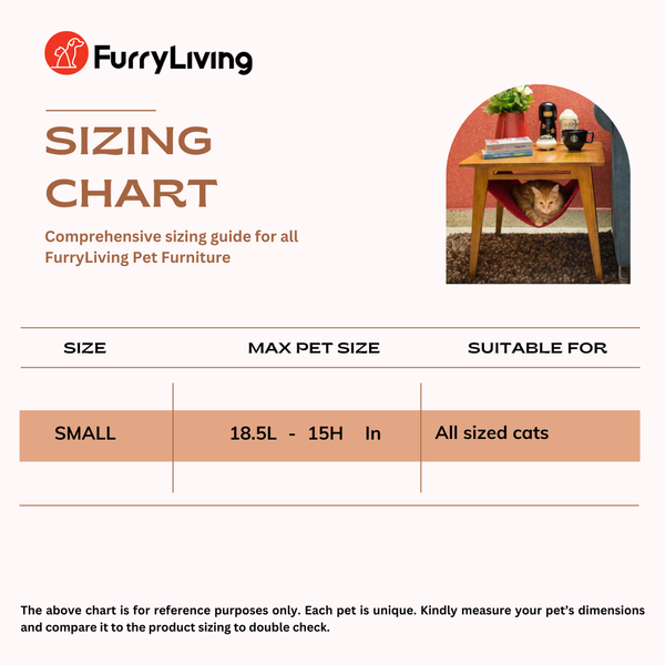 FurryLiving Lola Side Table with Perch Fabric for Cats (Dark Brown/Yellow)