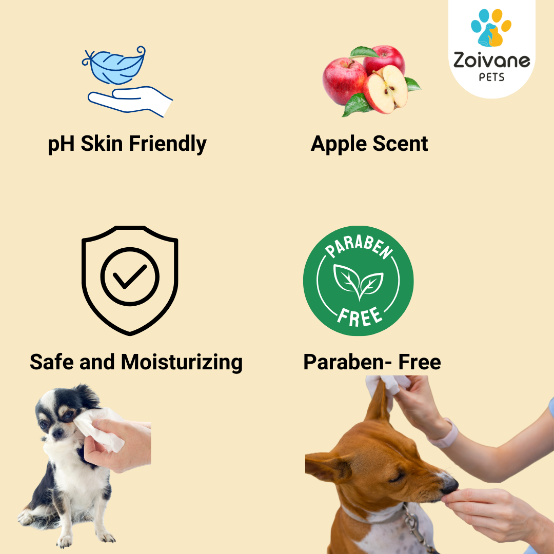 Zoivane Wet Wipes for Dogs and Cats Both-Grooming Supplies Zoivane