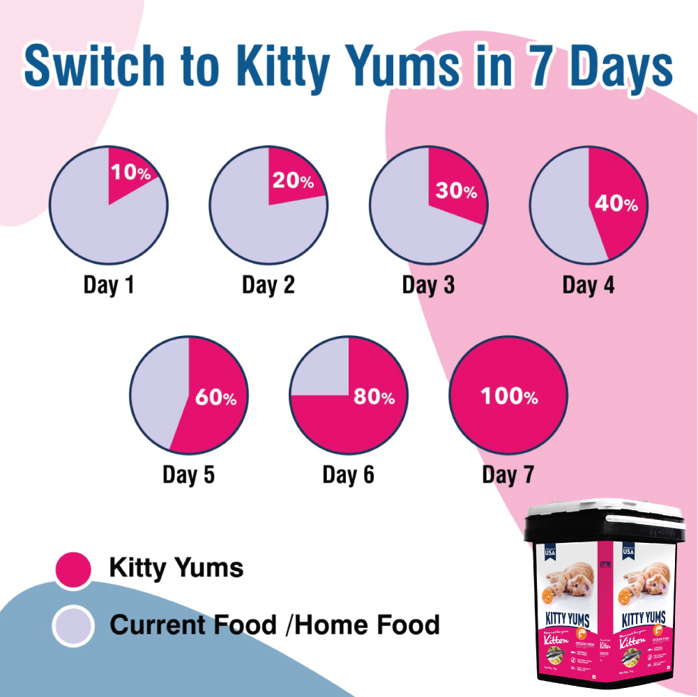 Kitty Yums Ocean Fish Kitten Dry Food, Me O Creamy Chicken Liver Cats Treats Combo Exclusive Combo Exclusive Combo