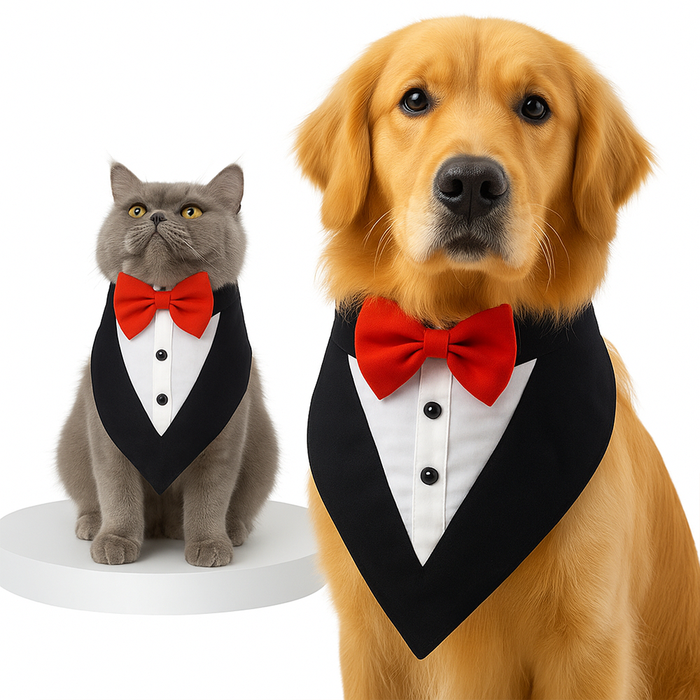 PawsIndia Black and White Tuxedo Suit for Dogs Dogs-Clothing & Accessories Pawsindia Dropship