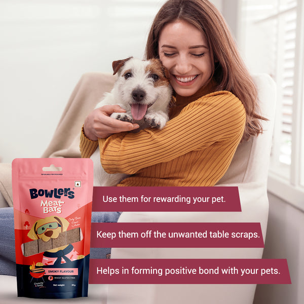 Bowlers Smoked Flavour Meat Bars Dog Treats