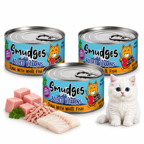 Smudges Tuna with White Fish in Gravy Adult Cat Wet Food