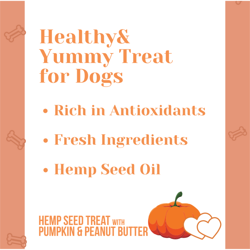 Healing Leaf Hemp Pumpkin Dog Treats