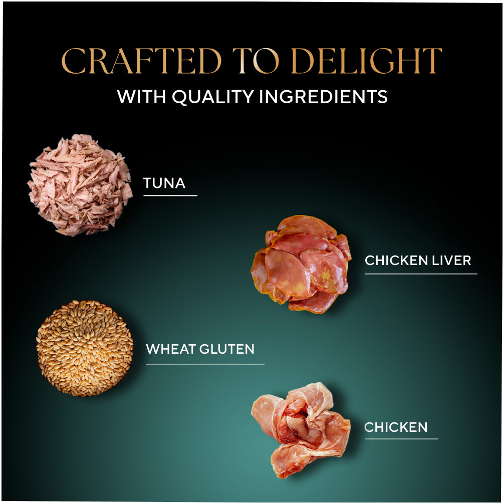 Sheba Chicken With Tuna In Gravy Rich Premium Adult Fine Cat Wet Food