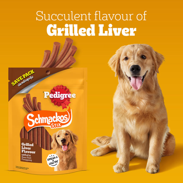 Pedigree Schmackos Stix Grilled Liver Flavour Adult Dog Treat