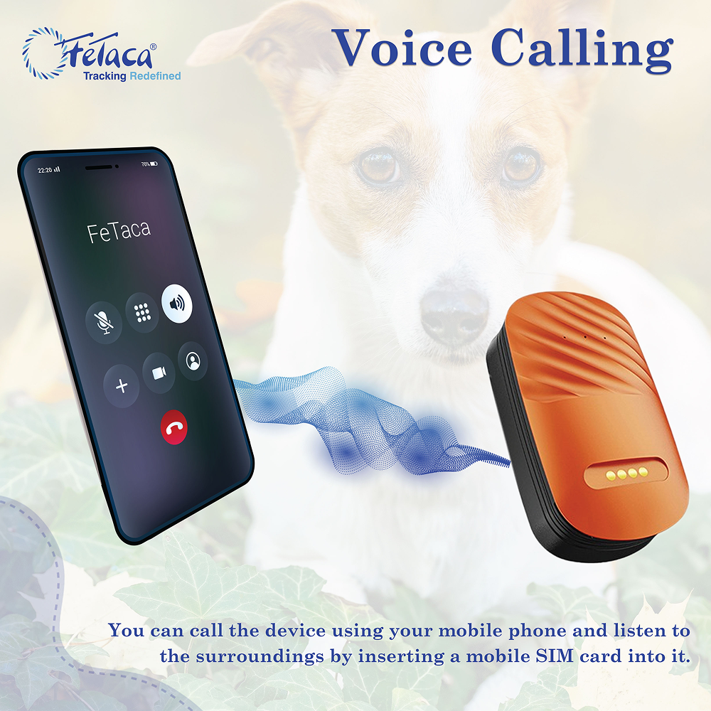 FeTaca Smart 4G GPS Tracker with Lifetime Free Tracking & 1 Year Data SIM Subscription for Dogs and Cats (Orange) Both-Collar, Leashes, harnesses FeTaca Dropship