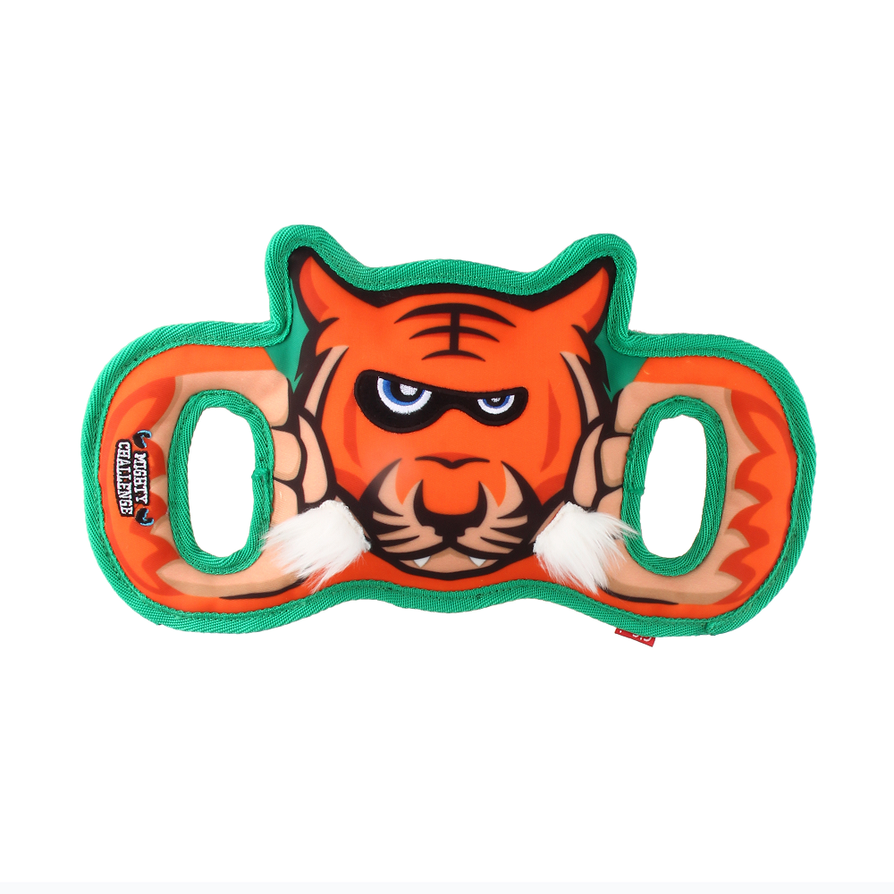GiGwi Mighty Challenge Tiger Toy for Dogs (Orange/Blue) Dogs-Toys GiGwi