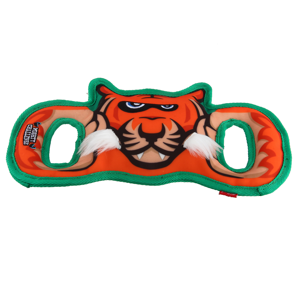 GiGwi Mighty Challenge Tiger Toy for Dogs (Orange/Blue) Dogs-Toys GiGwi
