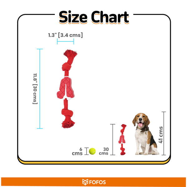 Fofos Steak Shaped Chew Rope Toy for Dogs