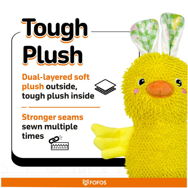 Fofos Easter Duck Noodle Plush Rope Toy for Dogs