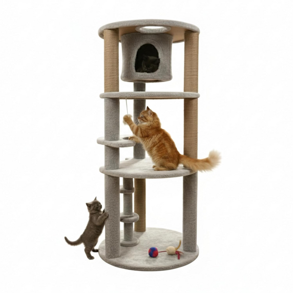 Furrlovers Multi Level Cat Tree with Condo & Jute Scratching Posts