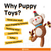 Fofos Monkey Fluffy Puppy Plush Toy for Dogs Dogs-Toys FOFOS
