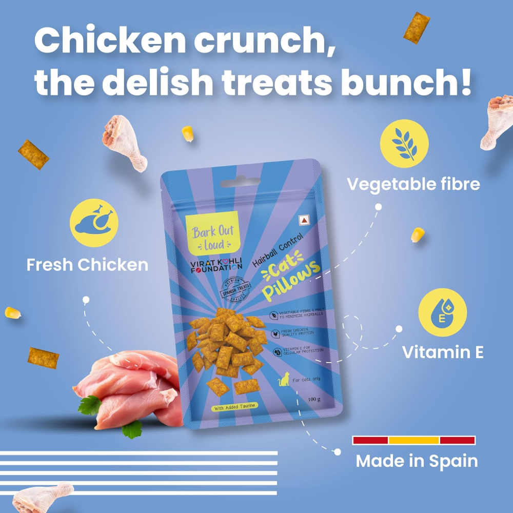 Bark Out Loud by Vivaldis Pillows for Sensitive Gut & Hairball Control Cat Treats Combo Cats-Treats & Others Bark Out Loud