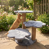 Furrlovers Flower Shaped Multilevel Cat Tree with Jute Rope Scratching Posts (Grey) Cats-Toys Furrlovers Dropship 22in