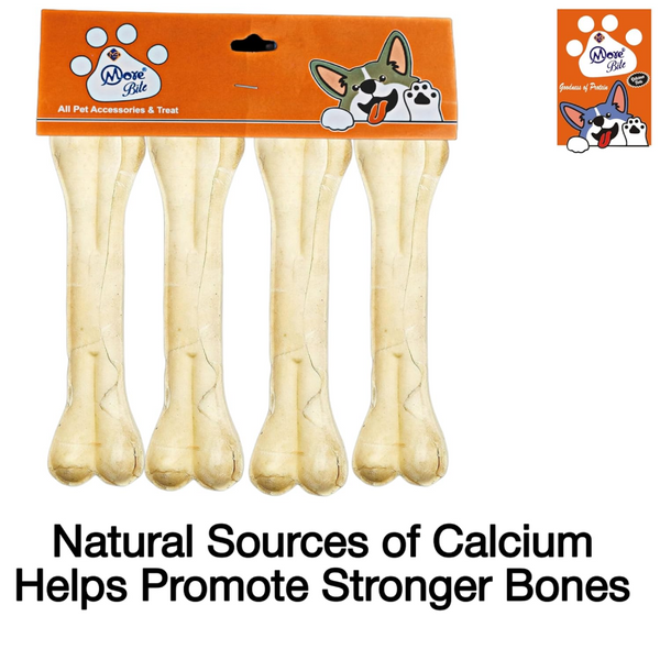 More Bites Pressed Chicken Chew Bones Dog Treat (4inches)