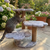 Furrlovers Flower Shaped Multilevel Cat Tree with Jute Rope Scratching Posts (Grey) Cats-Toys Furrlovers Dropship