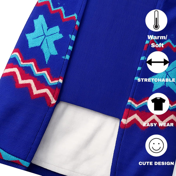 Dogobow Aztec Sweater for Dogs and Cats (Blue) (Get a Bow Free)