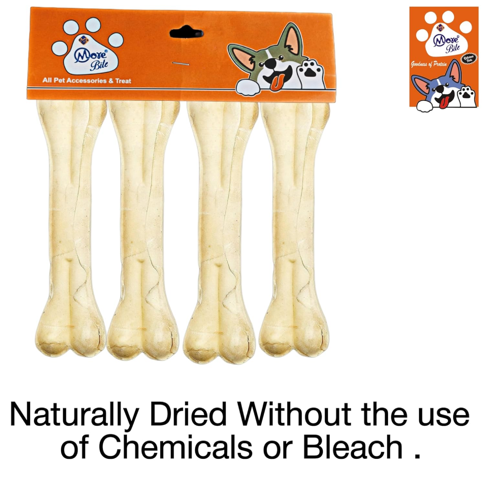 More Bites Pressed Chicken Chew Bones Dog Treat (4inches)