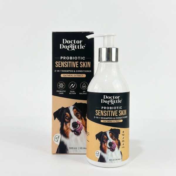 Doctor Doglittle Probiotic Sensitive Skin 2 in 1 Shampoo and Conditioner for Dogs