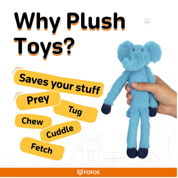 Fofos Elephant and Giraffe Rope Tug Toy for Dogs