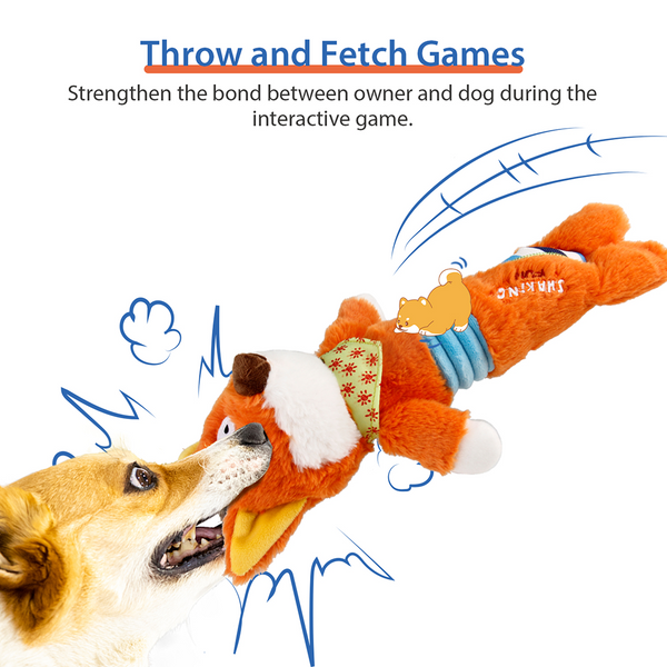 GiGwi Shaking Fun Fox Toy for Dogs (Orange)