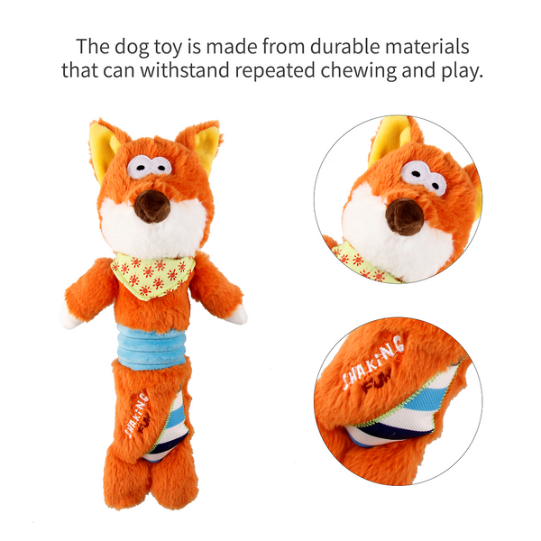 GiGwi Shaking Fun Fox Toy for Dogs (Orange)
