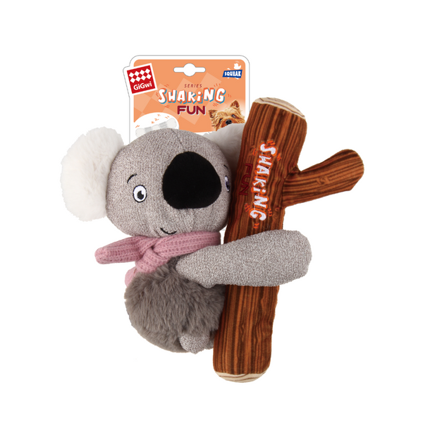 GiGwi Shaking Fun Koala Toy for Dogs (Brown/Grey)