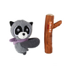 GiGwi Shaking Fun Raccoon Toy for Dogs (Brown & Dark Green) Dogs-Toys GiGwi