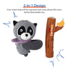 GiGwi Shaking Fun Raccoon Toy for Dogs (Brown & Dark Green) Dogs-Toys GiGwi