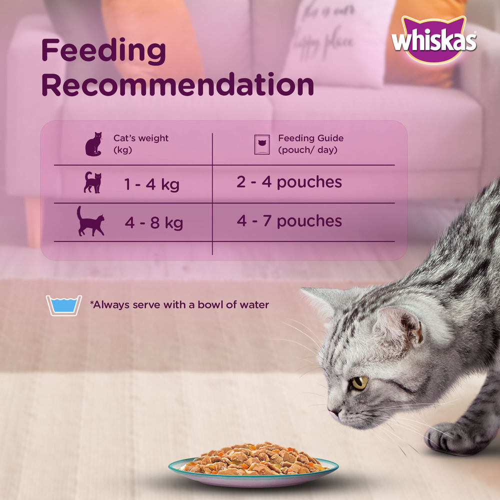Whiskas Seafood Cocktail With Wakame Seaweed in Gravy Tasty Mix Adult Cat Wet Food Cats-Wet Food Whiskas