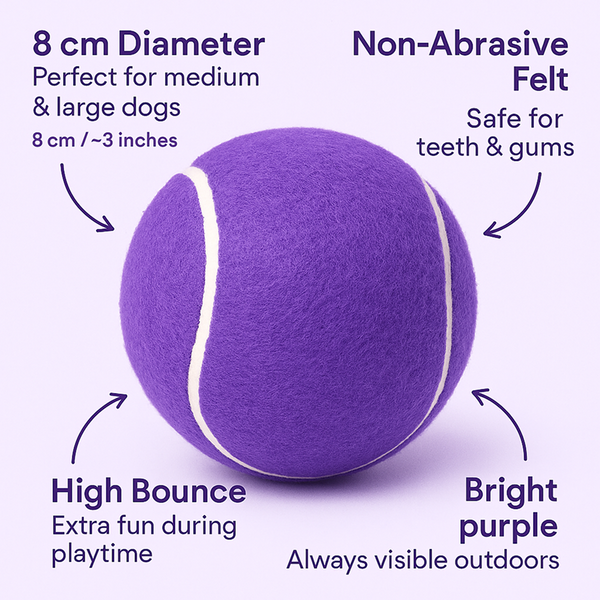 Talking Dog Club Tennis Ball Toy for Dogs (Purple)