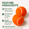 Talking Dog Club Tennis Ball Toy for Dogs (Orange) Dogs-Toys Talking Dog Club Dropship