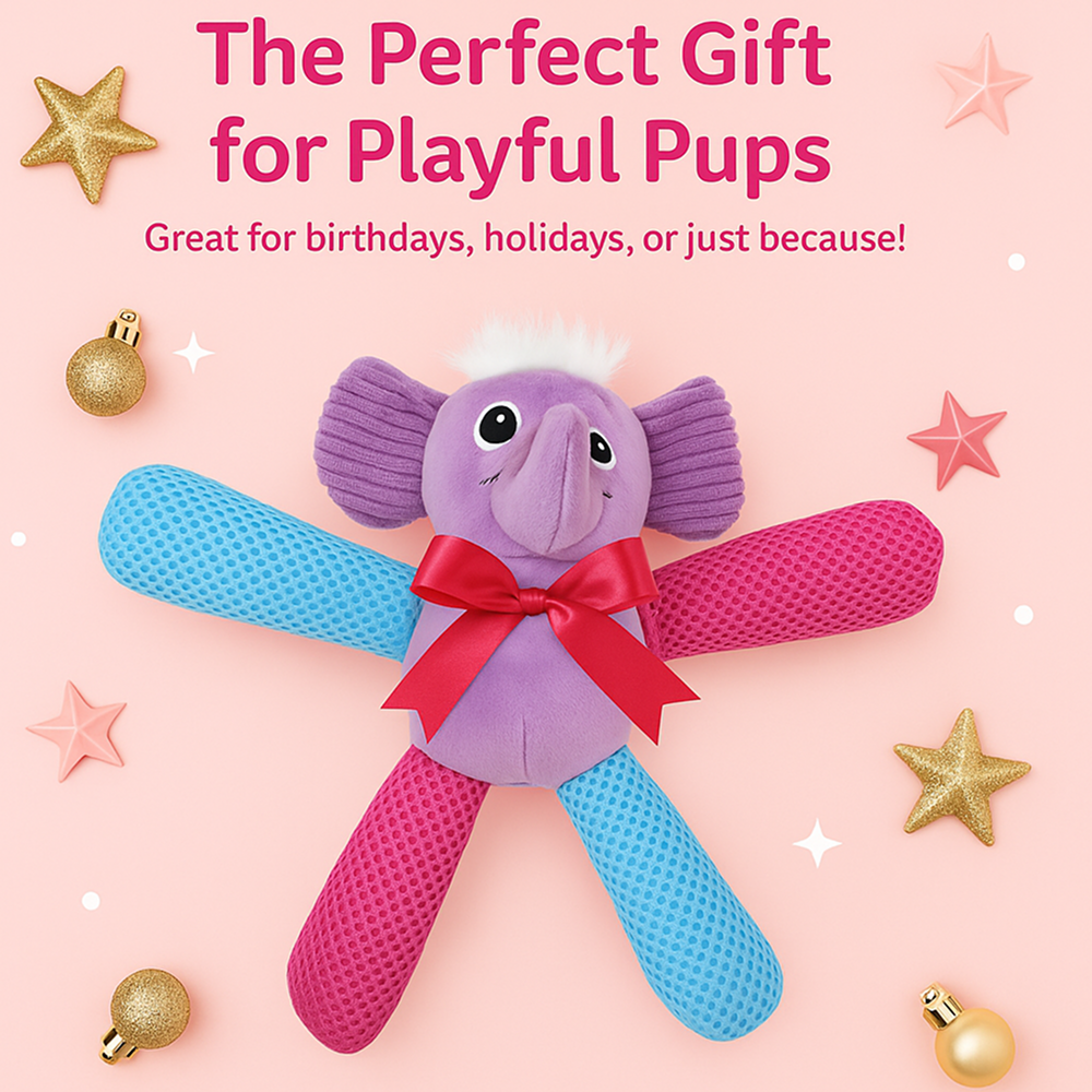 Talking Dog Club Baby Elephant Plush Toy for Dogs (Purple) Dogs-Toys Talking Dog Club Dropship