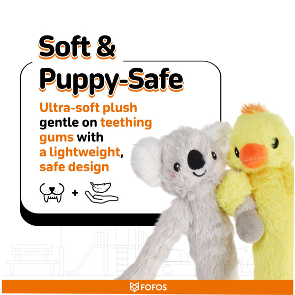 Fofos Duck and Koala Rope Tug Toy for Dogs